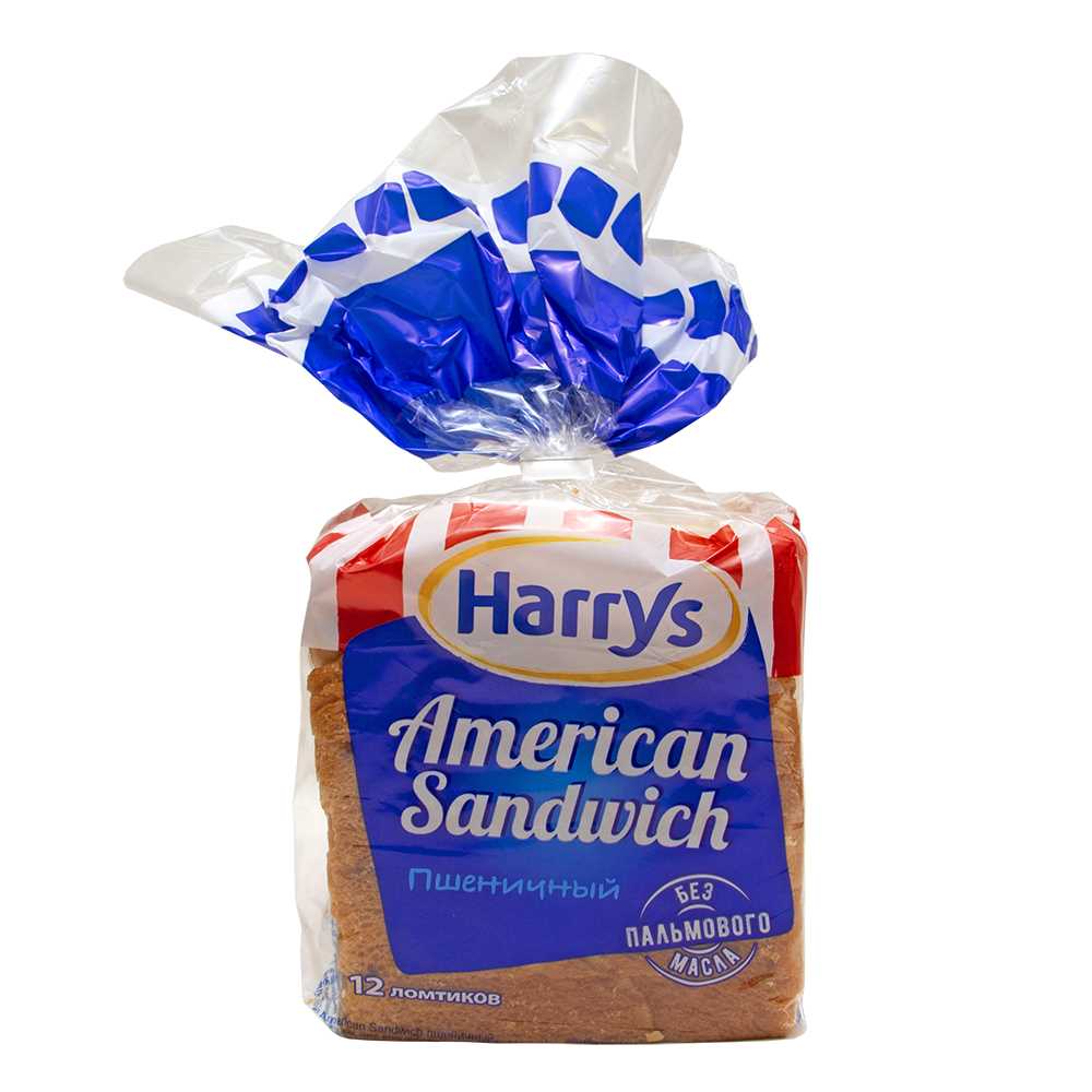 Хлеб пшеничный для сэндвичей American Sandwich 12 ломт 470гр\пакет ...