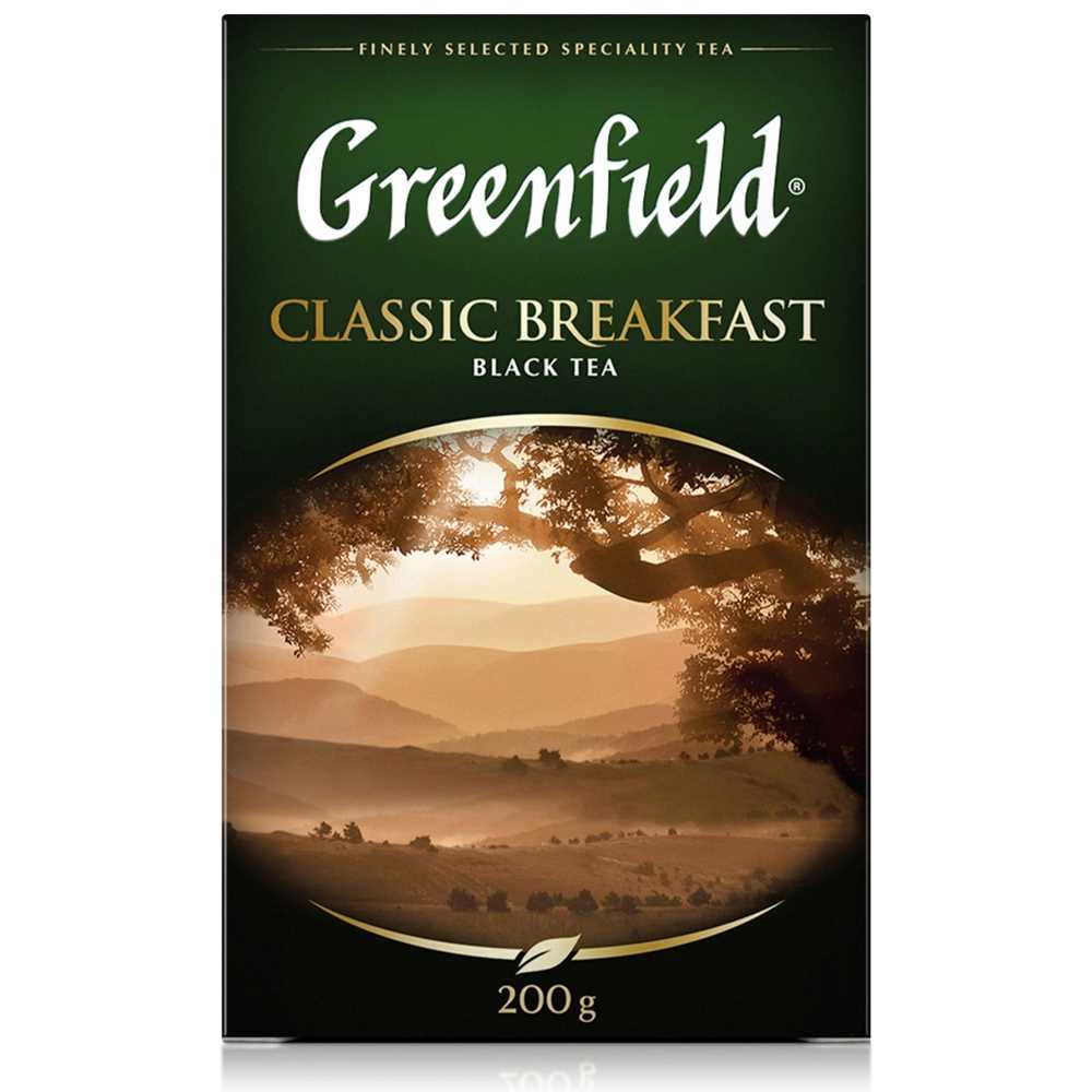 Чай черный байховый Классик брекфаст, 200г., коробка, Greenfield ...